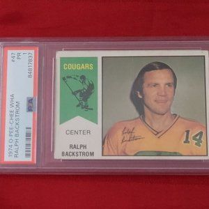 GRADED AND SEALED, 1974 O PEE CHEE, W.H.A. RALPH BACKSTROM CHICAGO COUGARS CARD!